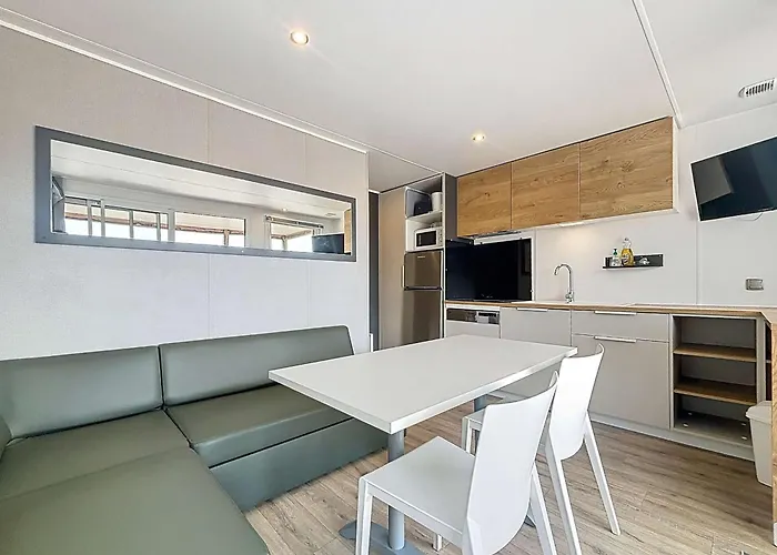 Mobil-home Confort 4 Pers, A 200m Plage, Terrasse, Piscine Chauffee, Parking, Wi-fi Gratuit - Fr-1-361a-83 * 瑞卢维尔莱潘