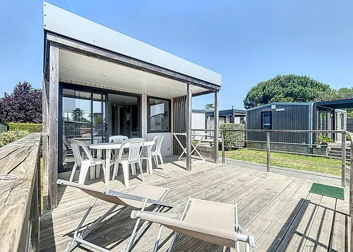 Mobil-home Confort 4 Pers, A 200m Plage, Terrasse, Piscine Chauffee, Parking, Wi-fi Gratuit - Fr-1-361a-83 Jullouville-les-Pins